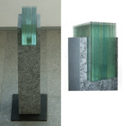 Glaskunst – Gefasst – Peter Kuster Glas-Design -Glasskulptur Glas und Stein -Glaskunst -