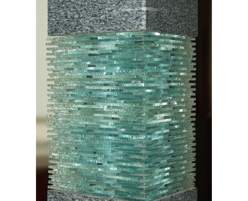 Karat Skulptur Glas und Granit Glas-Design --Glaskunst