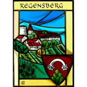 Wappenscheibe Regensberg -Glasmalerei-Bleiverglasung