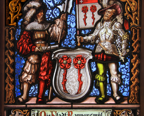 Bild zur Restauration einer Wappenscheibe der Stadt Rapperswil Glasmalerei -Bleiverglasung